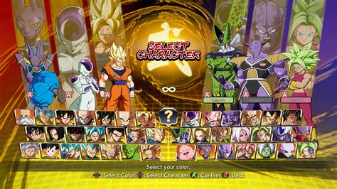 dragon ball fighterz character roster